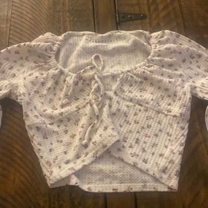 Cropped long sleeve shirt 64% polyester